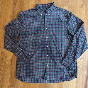 Vineyard Vines Large OTG On-the-go Green/Brown Plaid Button Down Shirt